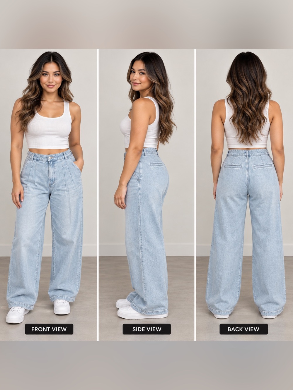 Madewell Curvy Harlow Wide-Leg Trouser Jeans W26 Light Wash NWT